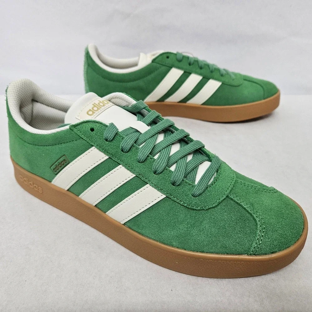Adidas VL Court‎ 2.0 Casual Sneakers JH5077 Green Suede Gum Sole Men Size 8